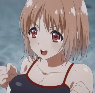 😀 Anime, Ragazza, Costume da bagno, Cartone animato, Personaggio telegram sticker