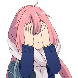 🙈 Anime, Chica, Linda, Avergonzada, Escondida, Tímida, Dibujos animados whatsapp sticker