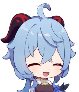 😄 Ganyu Genshin Impact Anime, Videogioco, Genshin Impact, Carino, Ragazza, Personaggio telegram sticker