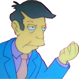 💰 Seymour Skinner The Simpsons Сеймур Скиннер, Симпсоны, мультфильм, телешоу, директор, персонаж telegram sticker