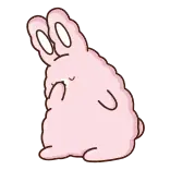 🤦‍♂️ kelinci, binatang, kartun, imut, merah muda telegram sticker
