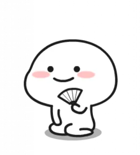 🙃 carino, fan, personaggio, semplice, kawaii, blob whatsapp sticker