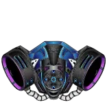 👓 masque à gaz, masque, sécurité, protection, cyberpunk, futuriste telegram sticker