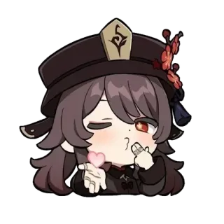 💗 Hu Tao Genshin Impact Anime, Charakter, Spiel, Süß, Genshin Impact telegram sticker