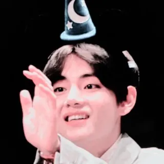 🐙 kpop, mężczyzna, idol, kapelusz, księżyc, gwiazda telegram sticker