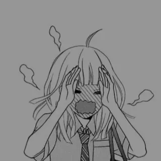 ➰ Anime, Mädchen, Ausdruck, Frustration, Kopfschmerzen, Stress telegram sticker