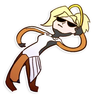 😎 Mercy Overwatch Mercy, Overwatch, video game, character, sunglasses telegram sticker