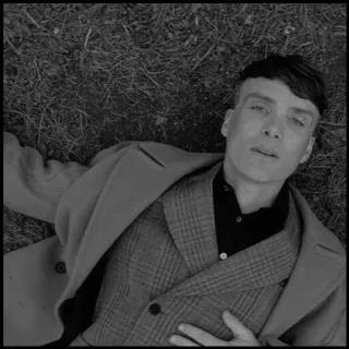 ◾ Tommy Shelby Peaky Blinders Cillian Murphy, serie de TV, Inglaterra, crimen, gángster telegram sticker