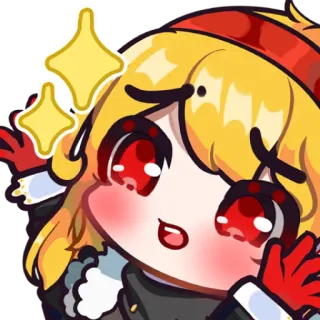 😳 アニメ, キラキラ, 可愛い, 照れ, 幸せ whatsapp sticker