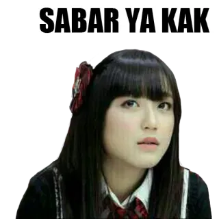 👰 SABAR YA KAK tenang, sabar, JKT48, idola, wanita, Asia whatsapp sticker