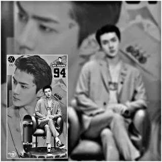 ☠ 94 kpop, idol, singer, fanart, sticker, portrait, man, korean telegram sticker