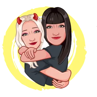 Девочка демон блонди whatsapp stickers