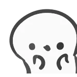 ☁️ autocollant, blanc, simple, dessin animé, personnage, mignon telegram sticker