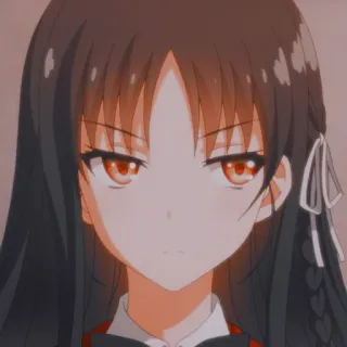 😒 Horikita Suzune Classroom of the Elite Anime, Manga, Horikita Suzune, Classroom of the Elite, Personaggio, Ragazza, Seria telegram sticker