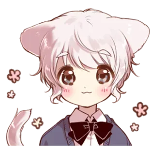 🙂 Anime, Gatto, Chibi, Carino, Manga telegram sticker
