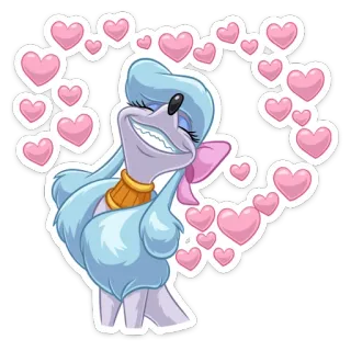 💕 หมา, หัวใจ, น่ารัก, สติกเกอร์, การ์ตูน, พุดเดิ้ล, รัก telegram sticker