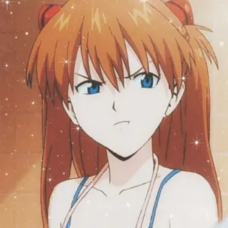 🤨 Asuka Langley Soryu Neon Genesis Evangelion アニメ, マンガ, 女の子, 赤い髪, アニメ 女の子, 新世紀エヴァンゲリオン, 惣流・アスカ・ラングレー telegram sticker