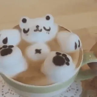 ☕ Latte Art, Kaffee, Frosch, Niedlich, Getränk telegram sticker