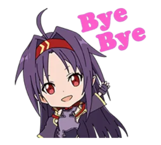 👋 Bye Bye Anime, Kreskówka, Do widzenia, Pożegnanie, Machanie, Chibi, Słodkie telegram sticker