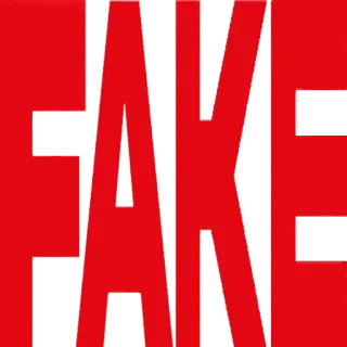 💩 FAKE Fälschung, Etikett, Rot, Wort, Warnung whatsapp sticker