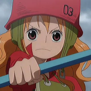 🍊 03 Anime, Dibujos animados, Personaje, Chica, Casco, Ilustración telegram sticker