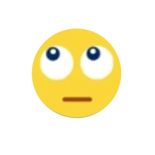 🙄 Эмодзи, Стикер, В замешательстве, Неуверенный, Желтый, Выражение telegram sticker