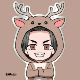 🥺 Saiko edits anime, cartoon, cute, deer, reindeer, character, chibi telegram sticker