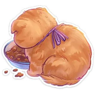 🍽 犬, ペット, 動物, かわいい, 家畜 telegram sticker