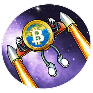 🚀 比特币, 加密货币, 火箭, 金融, 投资, 硬币 telegram sticker