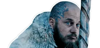 🤔 Ragnar Lothbrok Vikings Викинг, Рагнар, Лотброк, Трэвис Фиммел, История, Историческая драма whatsapp sticker