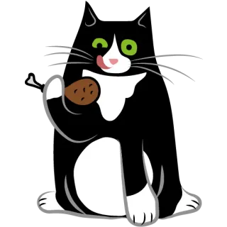 🤤 Katze, Keks, Tier, Cartoon, Haustier, Essen telegram sticker