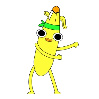 🍌 banane, dessin animé, nourriture, danse, personnage, jaune telegram sticker