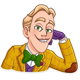 🙂 Personagem de desenho animado, Homem elegante, Era vitoriana, Dândi, Adesivo retrato telegram sticker