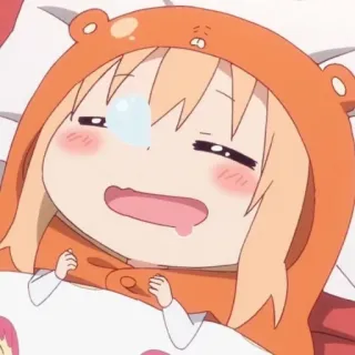 🍤 Umaru Doma Himouto! Umaru-chan anime, girl, cute, sleepy, manga, chibi telegram sticker