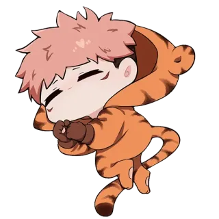 😴 Itadori Yuji Jujutsu Kaisen Anime, Charakter, Tiger, Jujutsu Kaisen, Itadori Yuji, Chibi telegram sticker