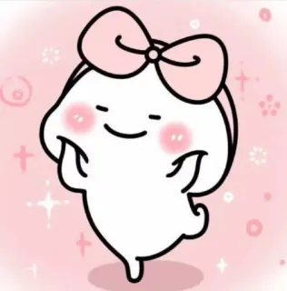 🥰 kawaii, fofo, laço, rosa, adesivo, ilustração telegram sticker