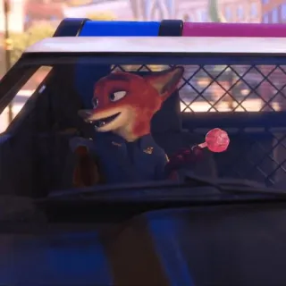 😃 Nick Wilde Zootopia zootopia, nick wilde, polícia, oficial, desenho animado telegram sticker
