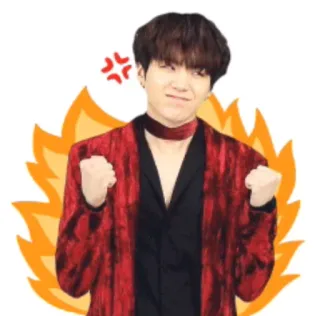 😡 Suga kpop, bts, suga, sticker, angry, cute telegram sticker