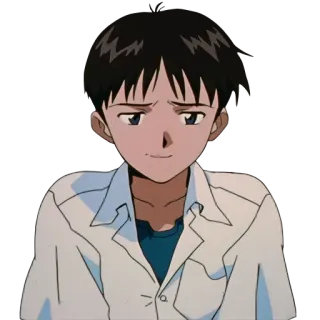 😥 Shinji Ikari Neon Genesis Evangelion anime, boy, evangelion, shinji telegram sticker