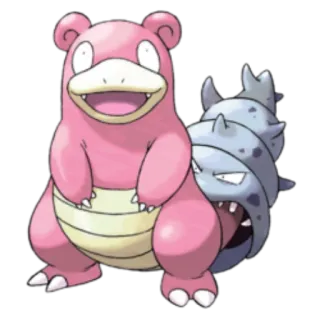 🔵 Slowbro Pokemon pokemon, flagadoss, animal, dessin animé, jeu vidéo, anime, mignon, personnage telegram sticker