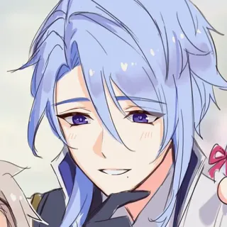 🤔 Kamisato Ayato Genshin Impact Anime, Genshin Impact, Kamisato Ayato, Personnage jeu vidéo, Art numérique, Sticker telegram sticker