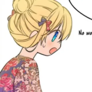 🪜 No wo Dibujos animados, Anime, Manga, Pelo rubio, Chica, Lazos, Floral telegram sticker