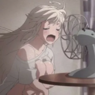 😩 Anime, Cô gái, Fan, Dễ thương, Hoạt hình telegram sticker