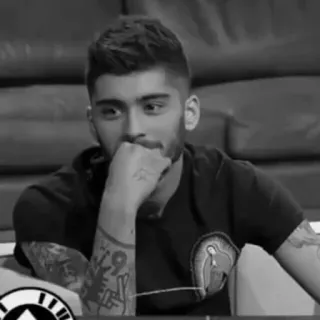 😐 Zayn Malik ゼイン・マリク, 歌手, セレブ, 白黒, 人物, 男性 telegram sticker