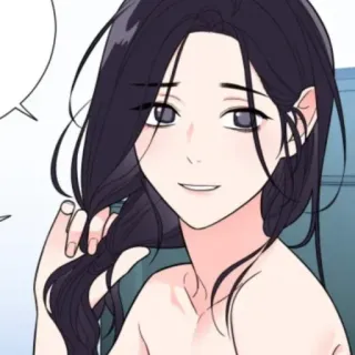 🔖 mujer, dibujo animado, retrato, anime, dibujo whatsapp sticker