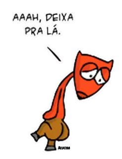 💔 AAAH, DEIXA PRA LÁ. Dessin animé, Renard, Triste, Frustré, Animal, Orange telegram sticker