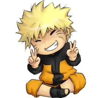 😎 Naruto Anime, Dibujos animados, Manga, Personaje, Naruto, Signo de la paz telegram sticker