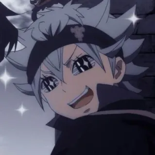 🤩 Asta Black Clover Anime, Personagem, Fantasia, Asta, Black Clover, Mangá telegram sticker