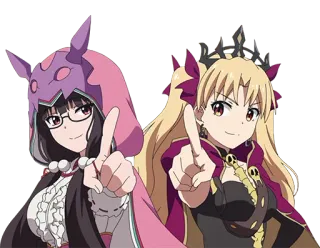 😏 Anime, Cartoon, Personnage, Filles, Pointer telegram sticker