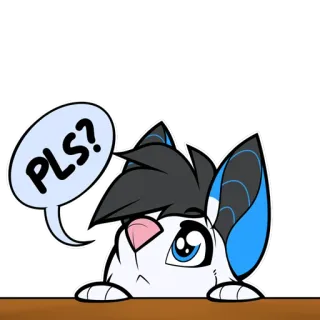 🙏 PLS? carino, animale, pipistrello, richiesta, supplicante, cartone animato telegram sticker
